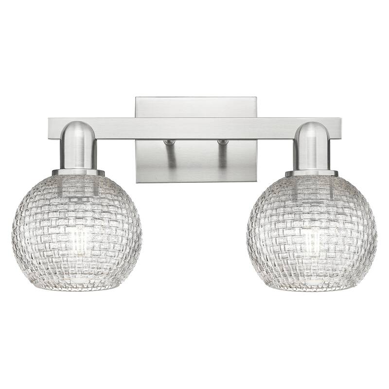 Innovations Lighting Endless Possibilities Arcadia - Athens - 2 Light 17" Basketweave Bath Vanity Light