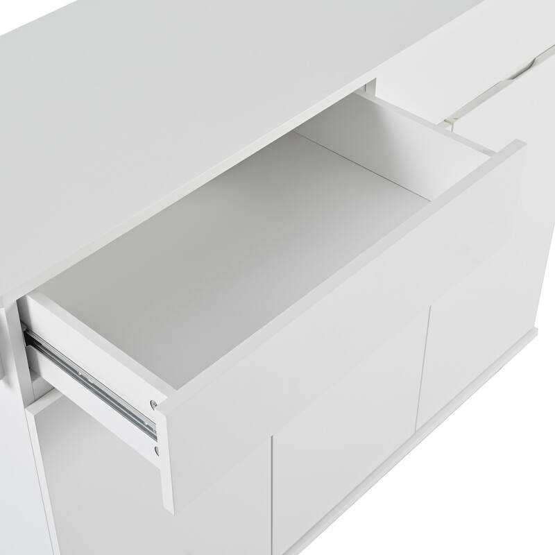 MDF Kitchen Cart with Towel Rack and Spice Rack and Drawer