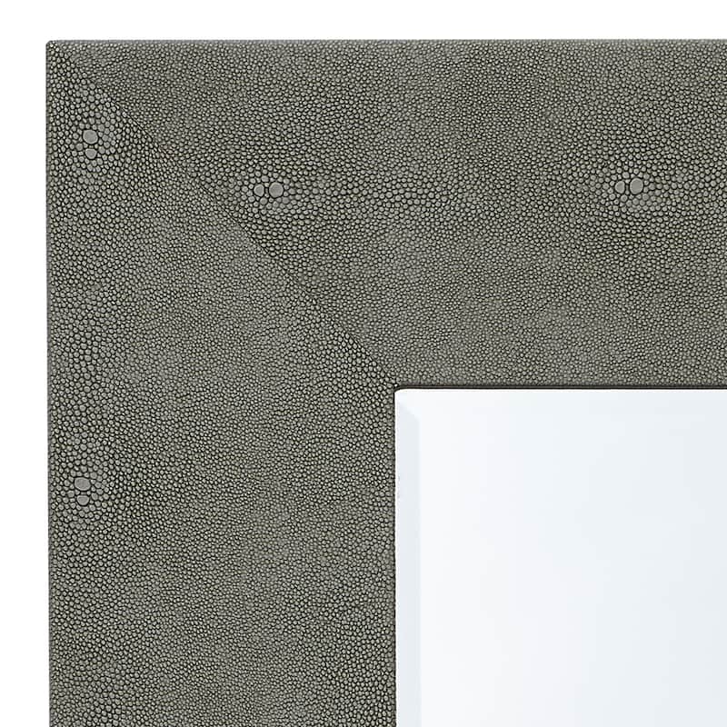 Alden Décor Esme Shagreen Rectangle Mirror, Grey
