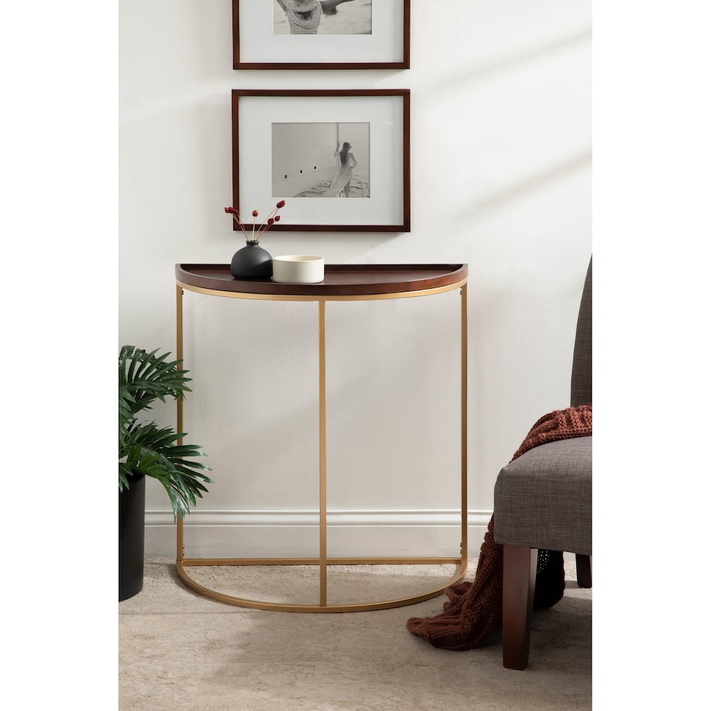 Kate and Laurel Dorrah Half-Circle Console Table