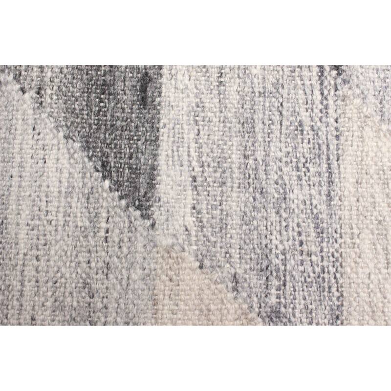 ECARPETGALLERY Flat-Weave Ankara FW Dark Grey Wool Kilim - 4'10 x 8'2