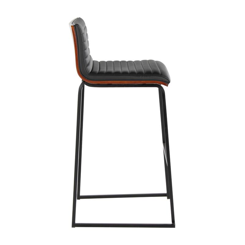 Silver Orchid Magda 30" Fixed-Height Upholstered Bar Stool (Set of 2)