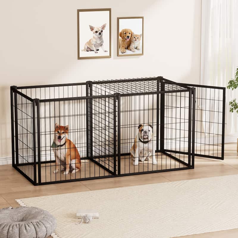 Dog Crate 63 inch Dog Kennel for Small Medium Dogs - Black