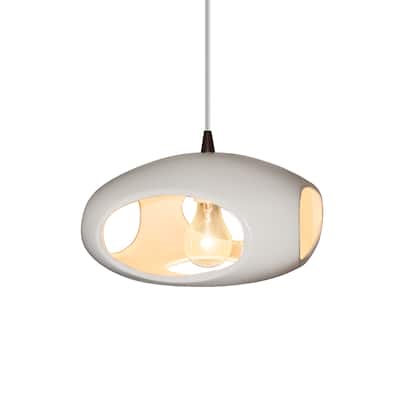 Carson Carrington Sallhult 1-light Dark Bronze Pendant - Dark Bronze, Matte White, White