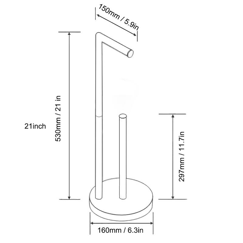 Freestanding Toilet Paper Holder Stand with Reserver