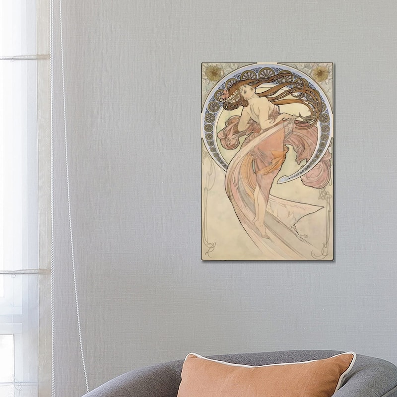 iCanvas "La Danse, 1898" by Alphonse Mucha Canvas Print - 26x18x1.5