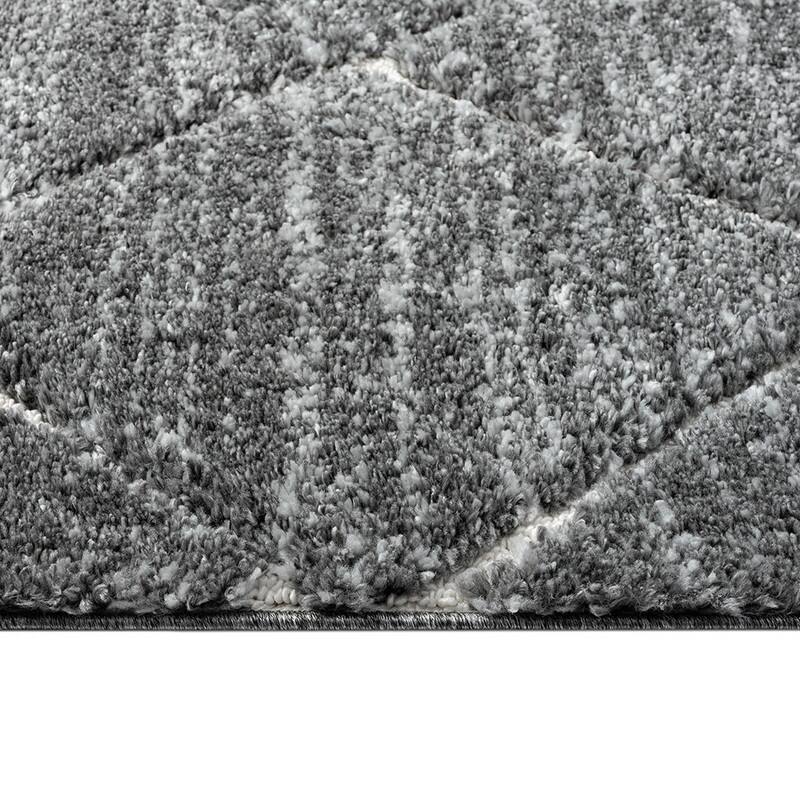 Talas Trellis Area Rug in Grey and Cream - 5'x 7'