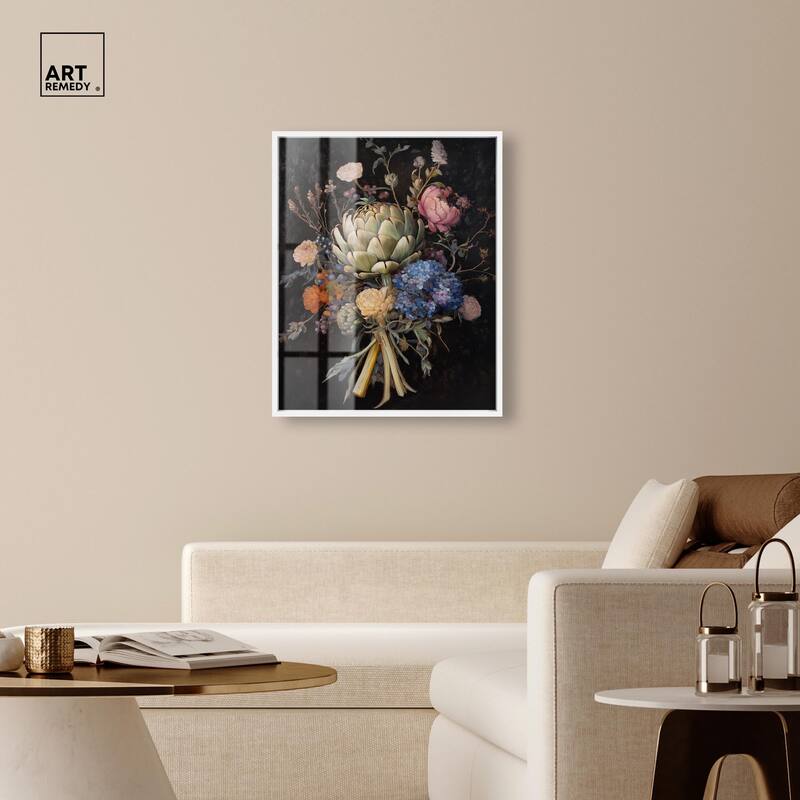 Moody Artichoke II Shadowbox by Art Remedy