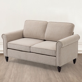 Loveseat Sofa Accent Reclining Couches w/ Rolled Arms Settee - Bed Bath ...