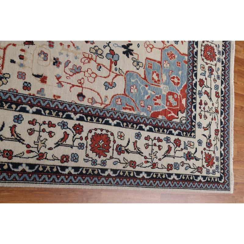 Floral Kashan Mohtasham Turkish Oriental Area Rug Wool Hand-knotted - 9'9" x 13'0"