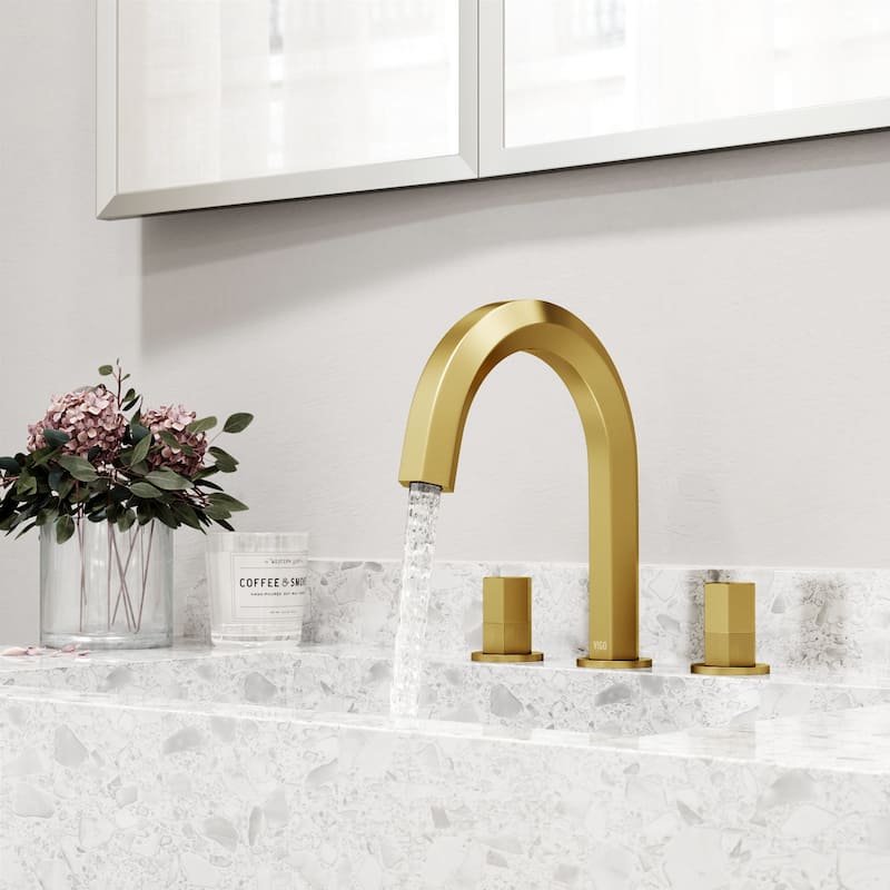 Vigo VG01303 Hart 1.2 GPM 9" H Double Handle Widespread Bathroom