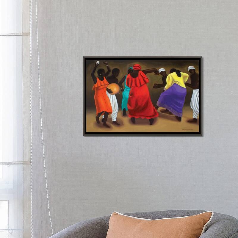 iCanvas "African Dancers" by Carol A. Simmons Framed