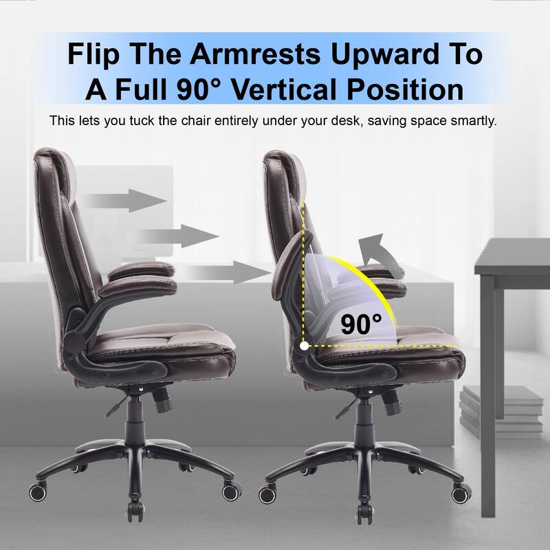 High-Back Executive Office Chair Wide Reclining Seat