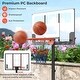 preview thumbnail 8 of 8, White-Black Adjustable Basketball Hoop with PC Backboard and Portable Base - Height: 4.6 ft-8.3 ft.