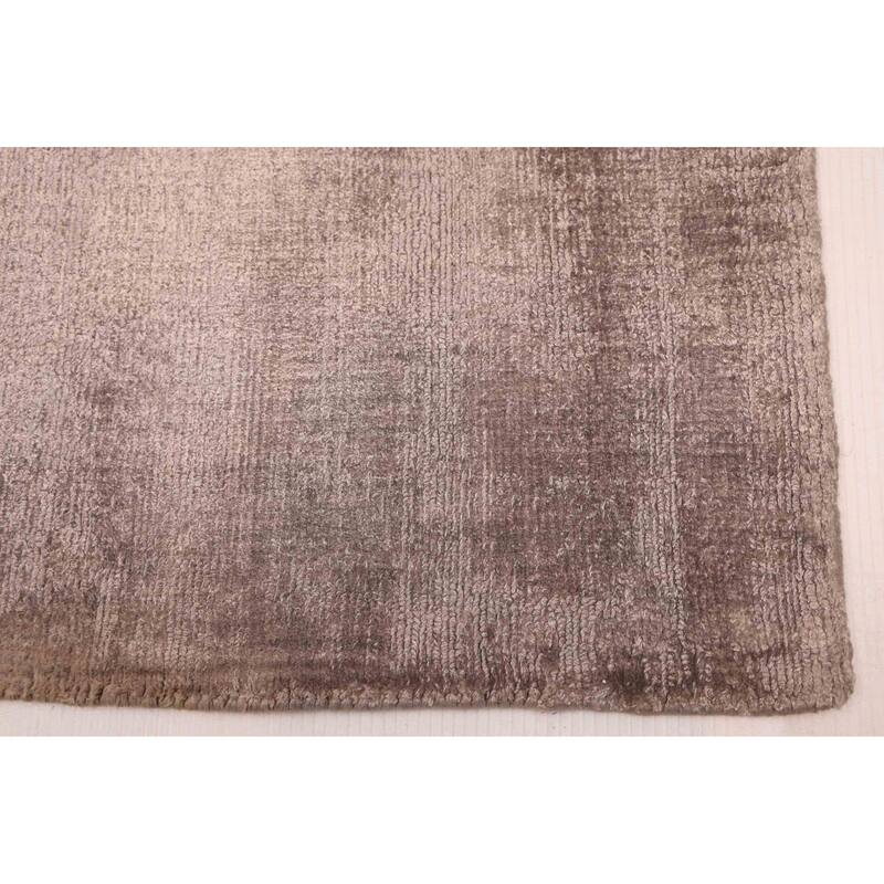 ECARPETGALLERY Hand Loomed Loreto Grey Viscose Rug - 5'1 x 7'3