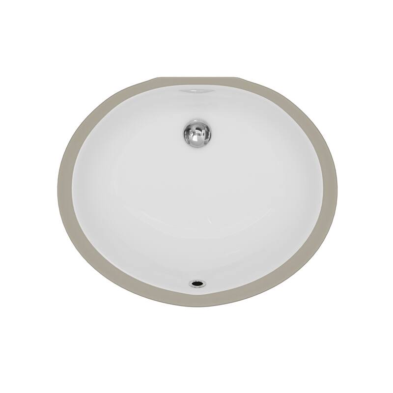 Karran Valera 19" Oval Undermount Vitreous China Bathroom Sink in White