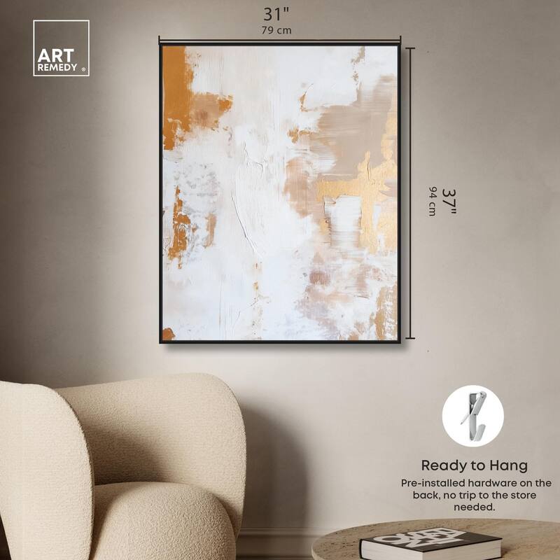 Golden Bronze Ripple I Canvas by Art Remedy