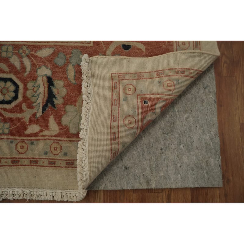 Hand Knotted Oriental 100% Wool Carpet Traditional Floral Beige & Ivories Ziegler Area Rug - 19' 2'' X 9' 7''