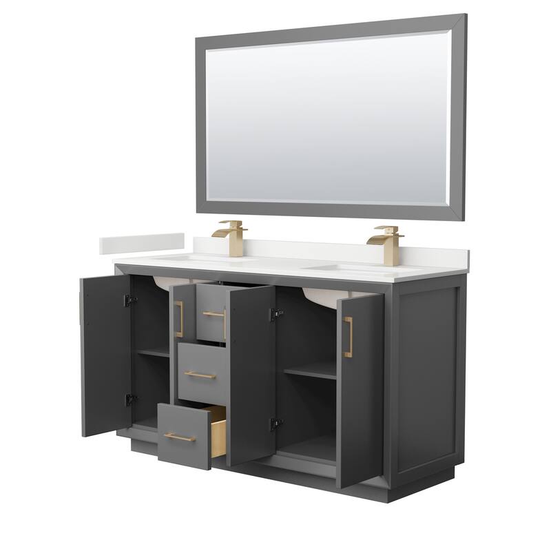 Wyndham Collection WCF414160D-QTZ-UNSM58 Strada 60" Free Standing