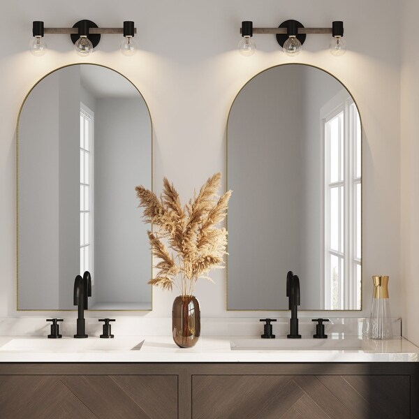 Wood and metal vanity light on sale