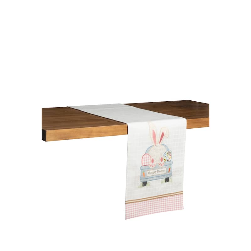 13" x 72" Happy Easter Bunny Rabbit Spring Table Runner