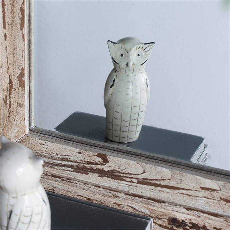 Rectangle Wall Accent Mirror with Distressed Wood Frame