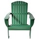 preview thumbnail 2 of 7, Riverstone Solid Cedar Adirondack Extra Wide Chair with build in bottle opener & matching folding table - Forest Green