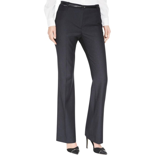 Calvin Klein Womens Petites Dress Pants Pinstripe Modern fit