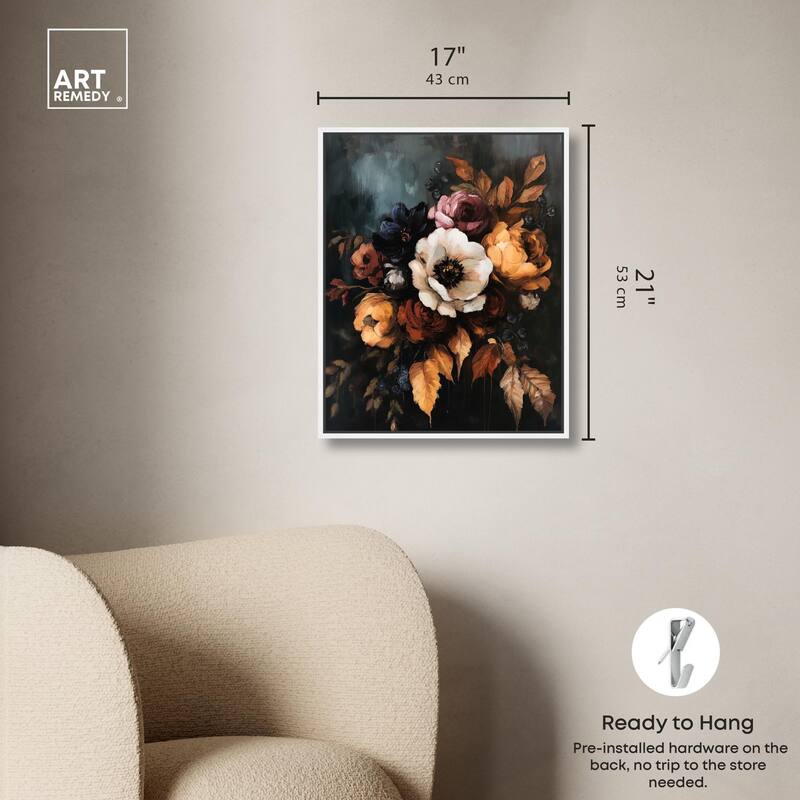 Dark Roses Beauty II Canvas by Art Remedy