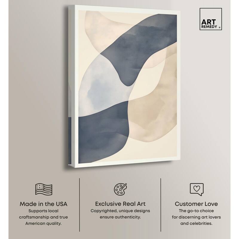 Organic Ovals Canvas by Art Remedy, Gallery Wrapped