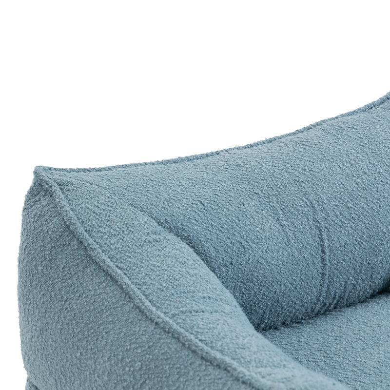 GDFStudio - COOLMORE Boucle Bean Bag Chair with Memory Foam Filling for Ultimate Comfort