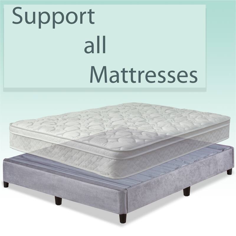 Onetan, 13” Platform Bed for Mattress with Leg, Grey