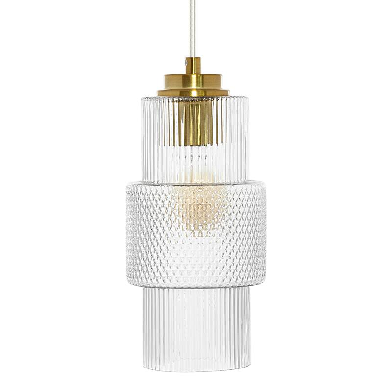 Gladstone River of Goods Glass and Metal Pillar Shade Pendant Light