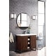 preview thumbnail 7 of 16, James Martin Vanities Alicante 39.5" Single Vanity Cabinet, Mid Century Acaia, w/ White Glossy Composite Stone Countertop