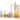 JoyJolt Elle Drinkware Set Ribbed Glasses Set of 4 Water Glasses and Tumblers