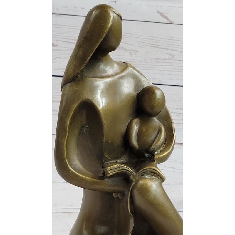 Mother With Baby Bronze Statue Sculpture Figure Pregnancy Shower Mothers Gift