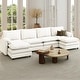 preview thumbnail 11 of 28, Moasis 142 Inch Modular Velvet Sectional Sofa with Movable Ottoman and Pillow Armrest for Living Room Beige