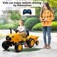 preview thumbnail 3 of 18, 12V Ride-On Tractor for Kids Ages 3-6, Electric Excavator with Detachable Trailer, Remote Control, Bright Headlight, and Music