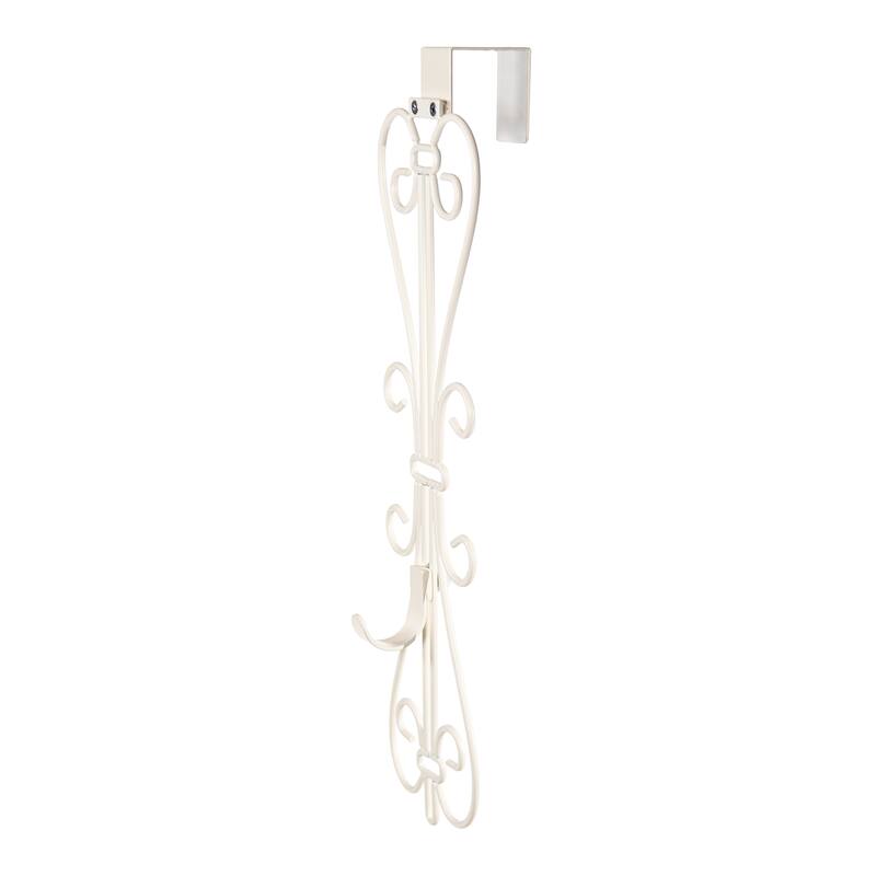 Adjustable Wreath Hanger for Door - Elegant (White) - White