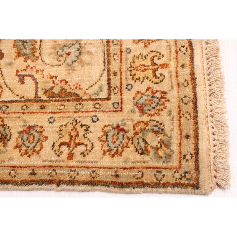 ECARPETGALLERY Hand-knotted Finest Oushak Beige Wool Rug - 3'1 x 4'11