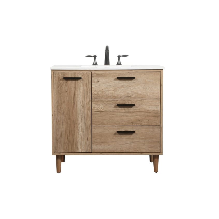 Elegant Lighting VF47036 Baldwin 36" Free Standing Single Basin Vanity