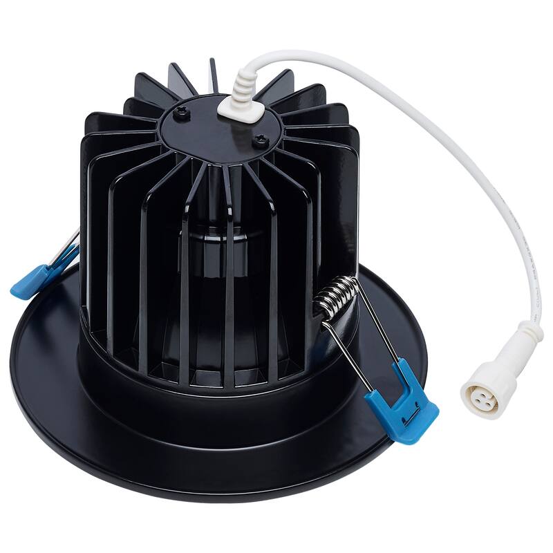 16/20/24 Watt LED Remote Driver Downlight 27K/30K/35K/40K/50K CCT Field Selectable Round Black