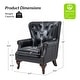 preview thumbnail 32 of 48, Gerhard Genuine Leather Armchair with Nailhead Trims and Removable Cushion Set of 2 by HULALA HOME