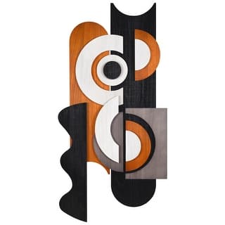 "Honeyed Dusk" Hand Made & Hand Finished Dimensional Solid Paulownia Wood Abstracts Wall Art