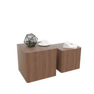 Mdf Nesting Table/Square Side Table/Coffee Table/End Table Set Of 2 for ...