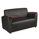 preview thumbnail 2 of 15, Supernova Tablet Arm Loveseat- Black/Java