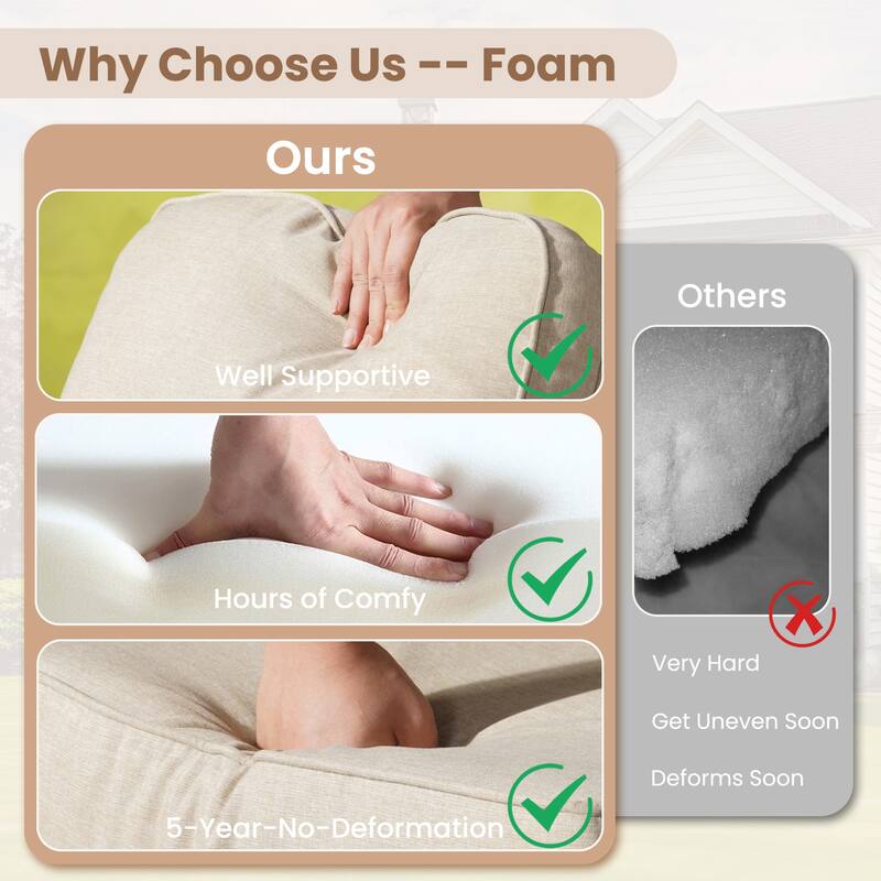 XIZZI 7-Piece Patio Wicker Furniture Conversation Swivel Chairs Set