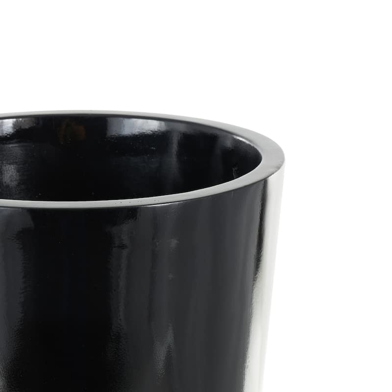 Fiberglass Minimalistic Floor Decorative Vase - Black - Roche River Decor