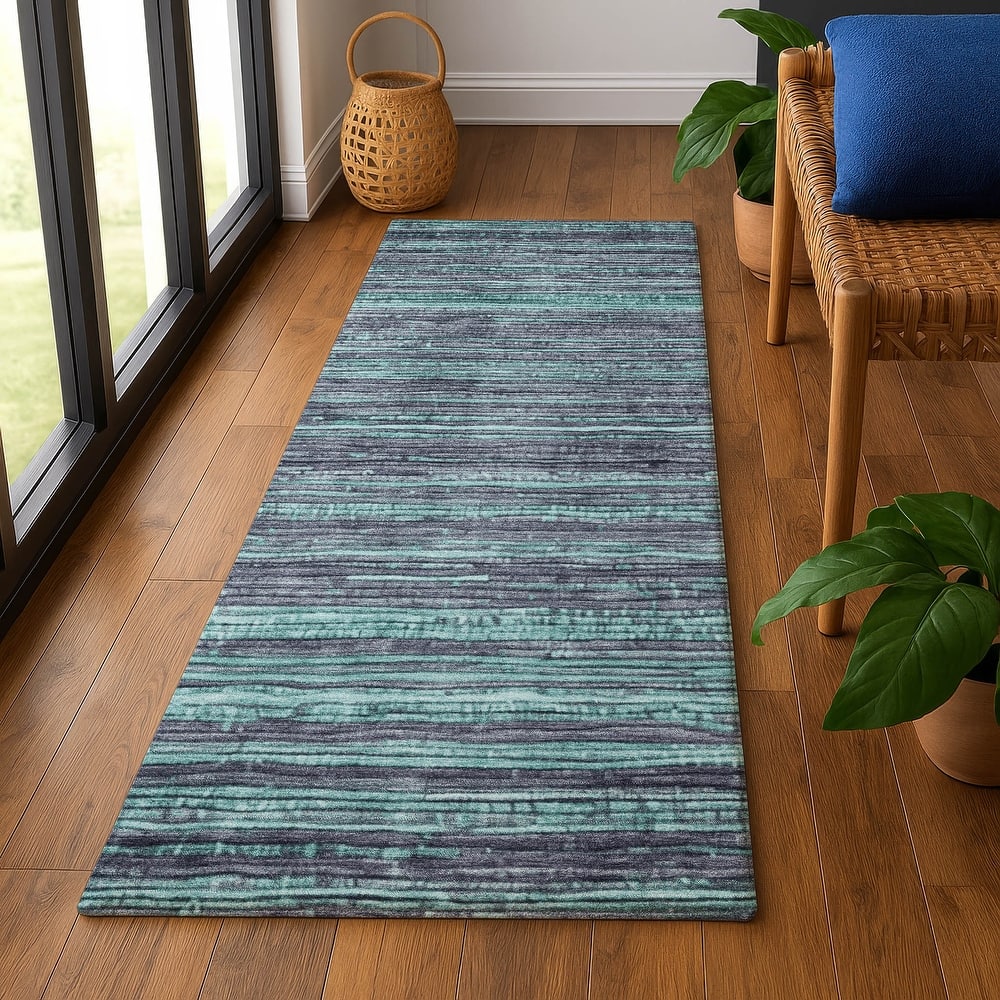Premium Washable Super Soft Casual Stripes Mayfield Rug