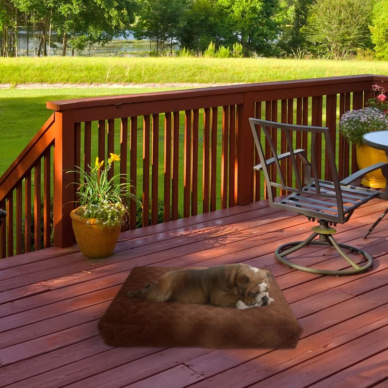 36x27 Two-Layer Memory Foam Waterproof Dog Bed for Large Dogs up to 75lbs